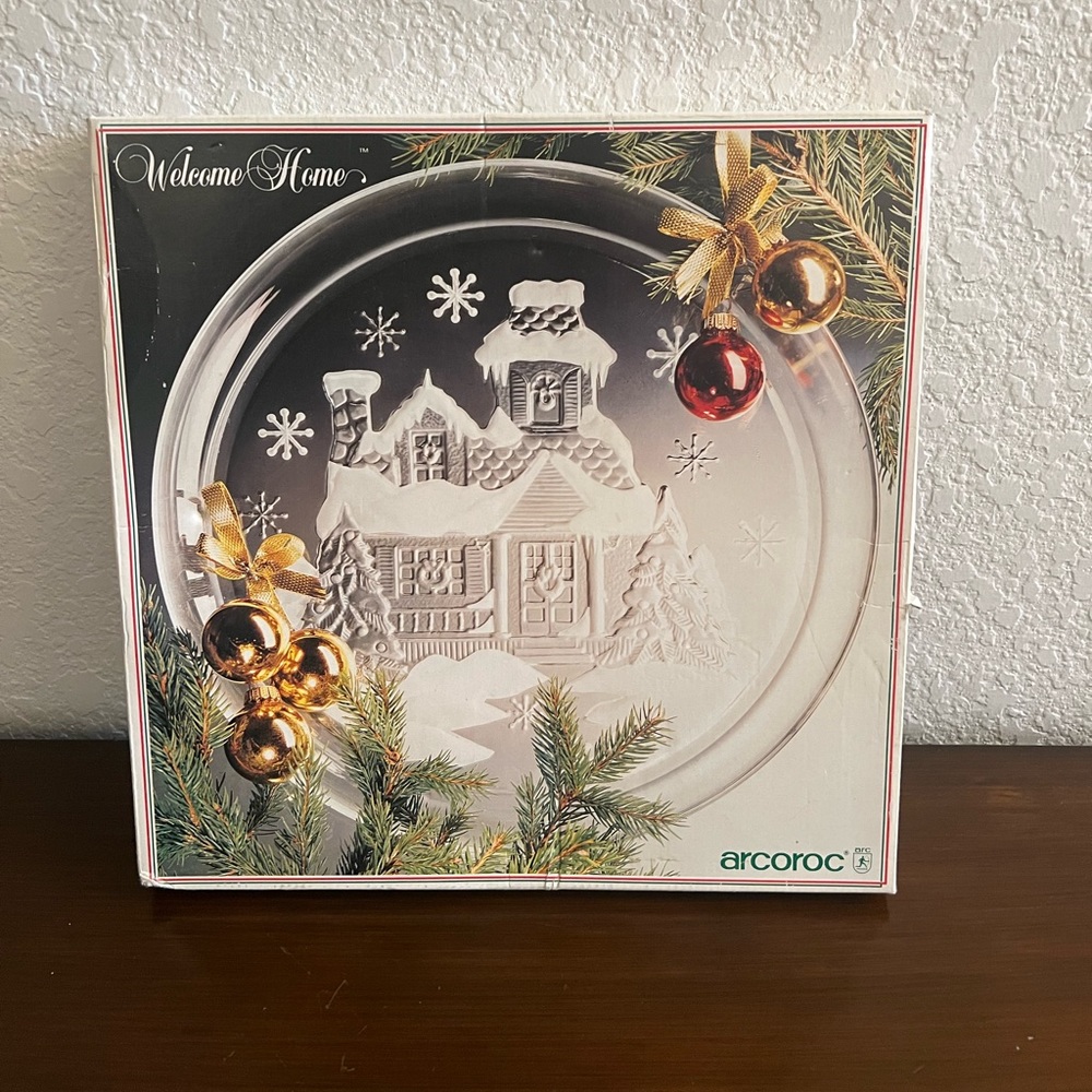Arocoroc Christmas serving platter